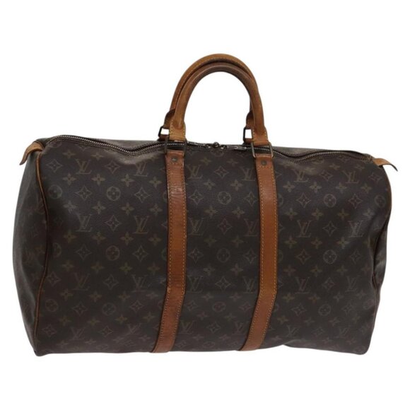 LOUIS VUITTON Monogram Keepall 50 Boston Bag M41426 LV Auth BD429 - Picture 1 of 16